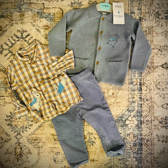 NWT Peter Rabbit clothes by Marks & Spencer, size 9-12 months, Matching set - Picture 2 of 2